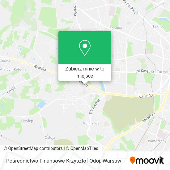 Mapa Pośrednictwo Finansowe Krzysztof Odoj