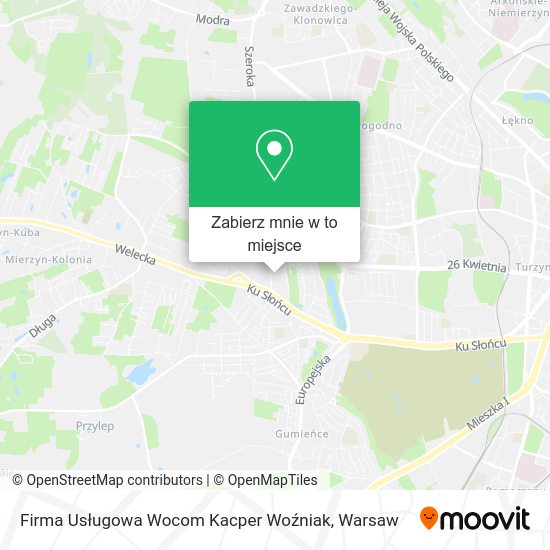 Mapa Firma Usługowa Wocom Kacper Woźniak