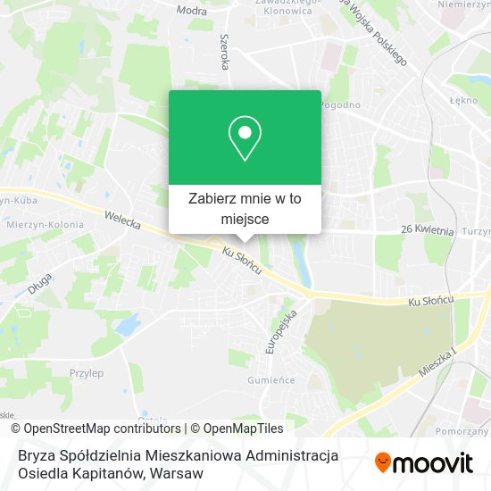 Mapa Bryza Spółdzielnia Mieszkaniowa Administracja Osiedla Kapitanów