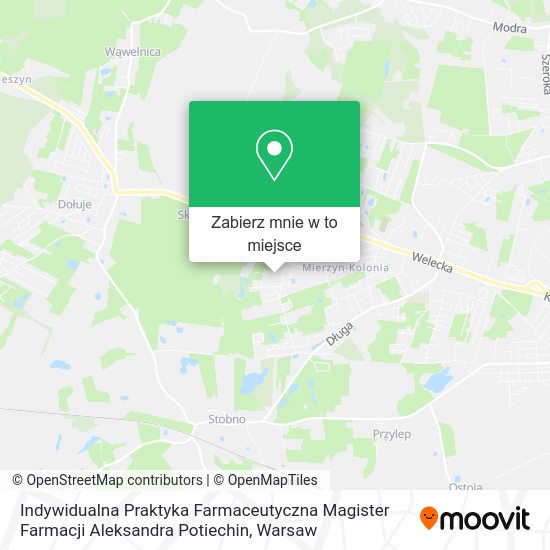 Mapa Indywidualna Praktyka Farmaceutyczna Magister Farmacji Aleksandra Potiechin