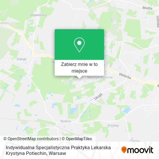 Mapa Indywidualna Specjalistyczna Praktyka Lekarska Krystyna Potiechin