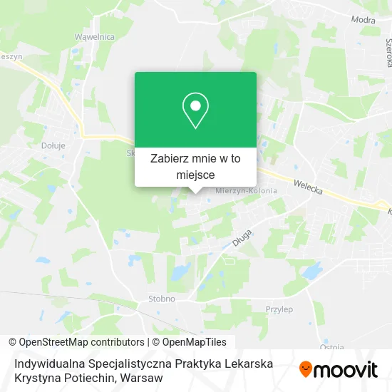 Mapa Indywidualna Specjalistyczna Praktyka Lekarska Krystyna Potiechin