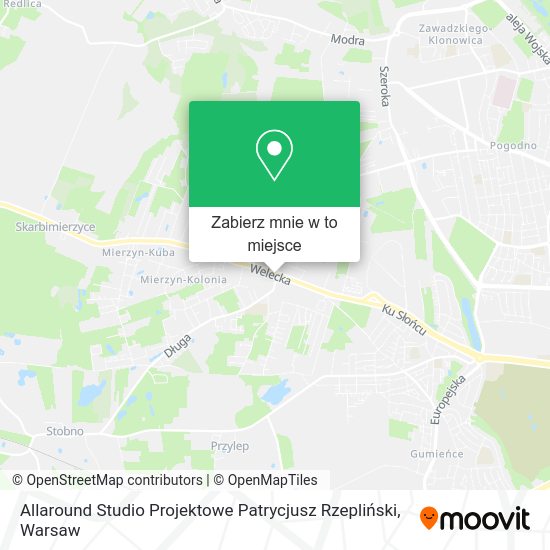 Mapa Allaround Studio Projektowe Patrycjusz Rzepliński