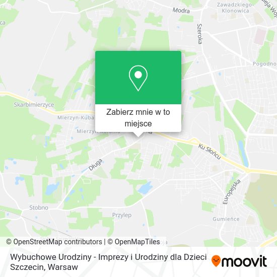 Mapa Wybuchowe Urodziny - Imprezy i Urodziny dla Dzieci Szczecin