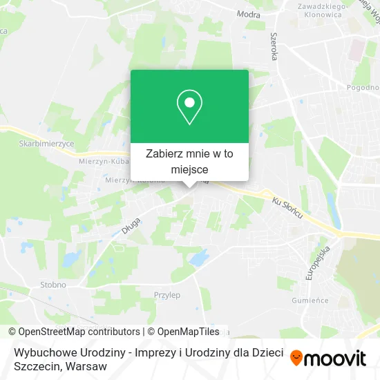 Mapa Wybuchowe Urodziny - Imprezy i Urodziny dla Dzieci Szczecin