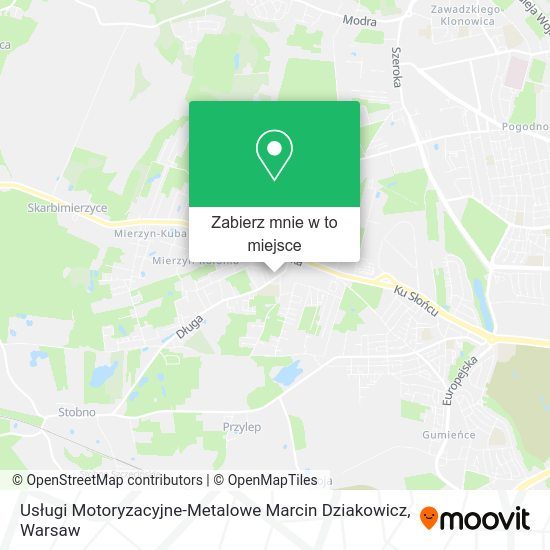 Mapa Usługi Motoryzacyjne-Metalowe Marcin Dziakowicz