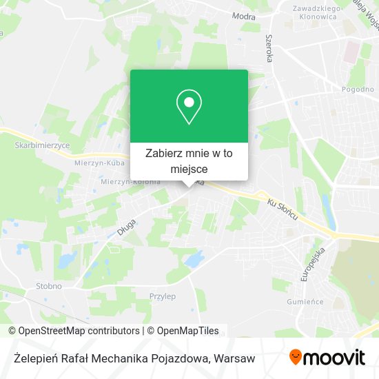 Mapa Żelepień Rafał Mechanika Pojazdowa