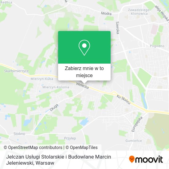 Mapa Jelczan Usługi Stolarskie i Budowlane Marcin Jeleniewski