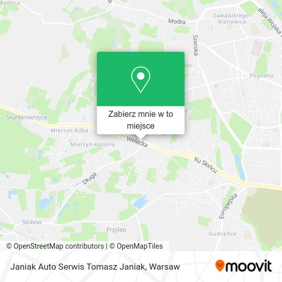 Mapa Janiak Auto Serwis Tomasz Janiak