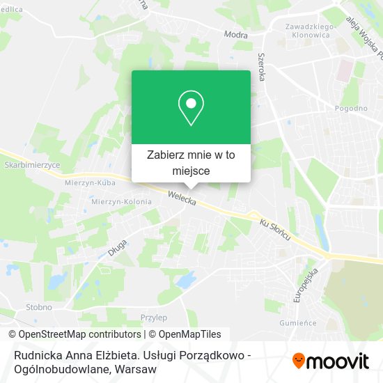 Mapa Rudnicka Anna Elżbieta. Usługi Porządkowo - Ogólnobudowlane