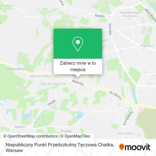 Mapa Niepubliczny Punkt Przedszkolny Tęczowa Chatka