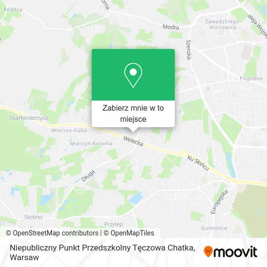 Mapa Niepubliczny Punkt Przedszkolny Tęczowa Chatka