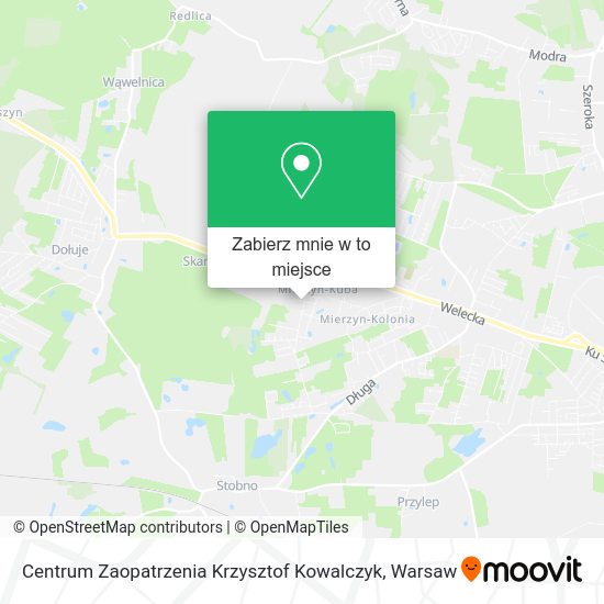 Mapa Centrum Zaopatrzenia Krzysztof Kowalczyk