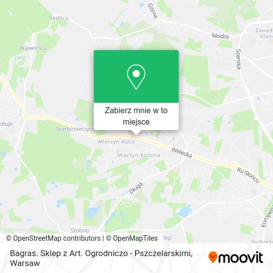 Mapa Bagras. Sklep z Art. Ogrodniczo - Pszczelarskimi