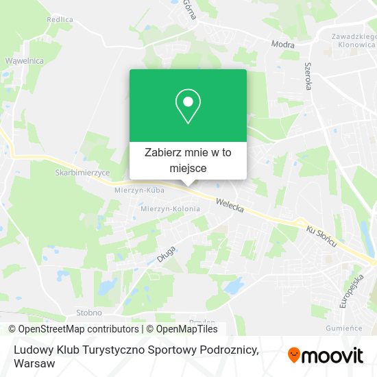 Mapa Ludowy Klub Turystyczno Sportowy Podroznicy