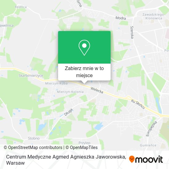 Mapa Centrum Medyczne Agmed Agnieszka Jaworowska