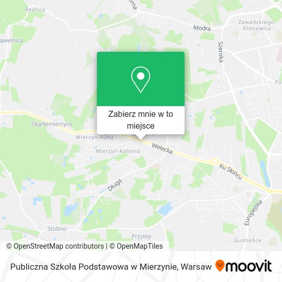 Mapa Publiczna Szkoła Podstawowa w Mierzynie