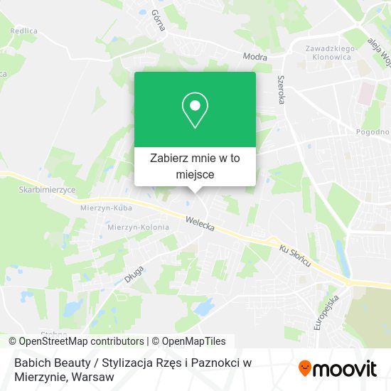 Mapa Babich Beauty / Stylizacja Rzęs i Paznokci w Mierzynie