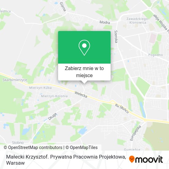 Mapa Małecki Krzysztof. Prywatna Pracownia Projektowa