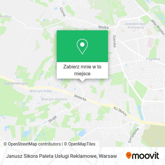 Mapa Janusz Sikora Paleta Usługi Reklamowe