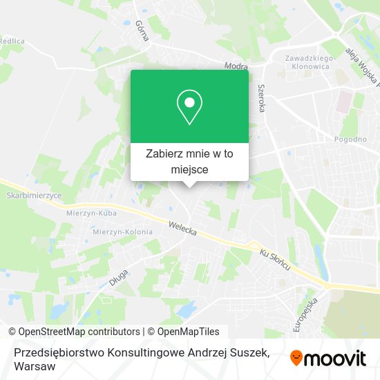 Mapa Przedsiębiorstwo Konsultingowe Andrzej Suszek