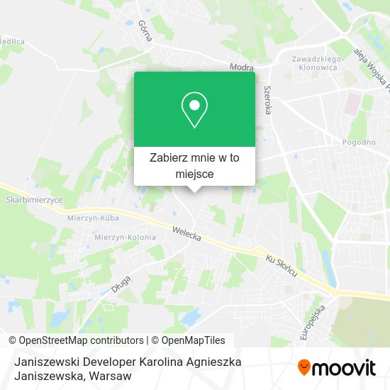 Mapa Janiszewski Developer Karolina Agnieszka Janiszewska