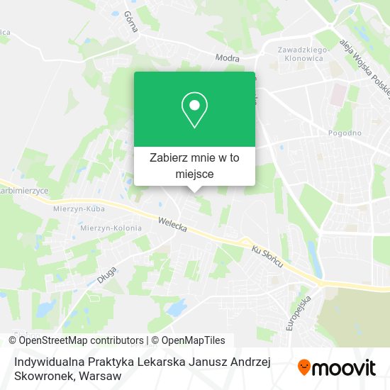 Mapa Indywidualna Praktyka Lekarska Janusz Andrzej Skowronek