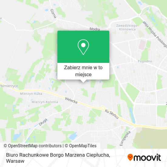 Mapa Biuro Rachunkowe Borgo Marzena Ciepłucha