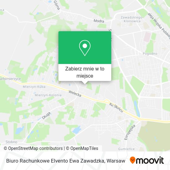 Mapa Biuro Rachunkowe Elvento Ewa Zawadzka