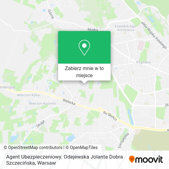 Mapa Agent Ubezpieczeniowy. Odejewska Jolanta Dobra Szczecińska