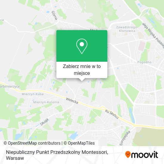 Mapa Niepubliczny Punkt Przedszkolny Montessori