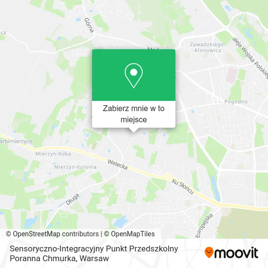 Mapa Sensoryczno-Integracyjny Punkt Przedszkolny Poranna Chmurka