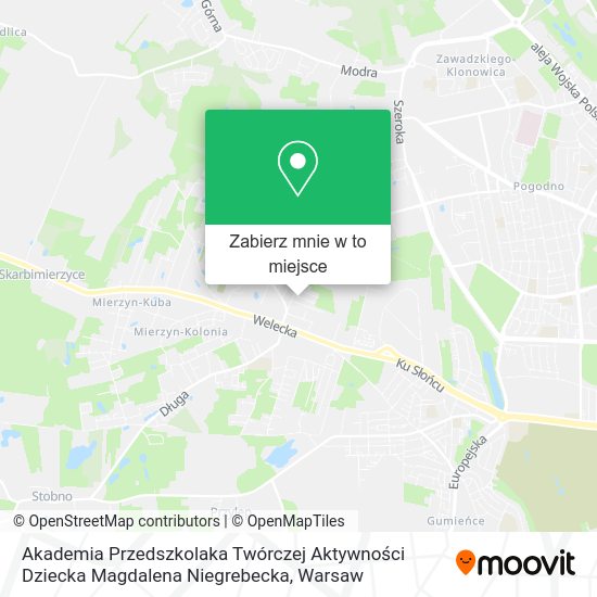 Mapa Akademia Przedszkolaka Twórczej Aktywności Dziecka Magdalena Niegrebecka