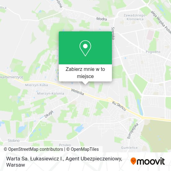 Mapa Warta Sa. Łukasiewicz I., Agent Ubezpieczeniowy