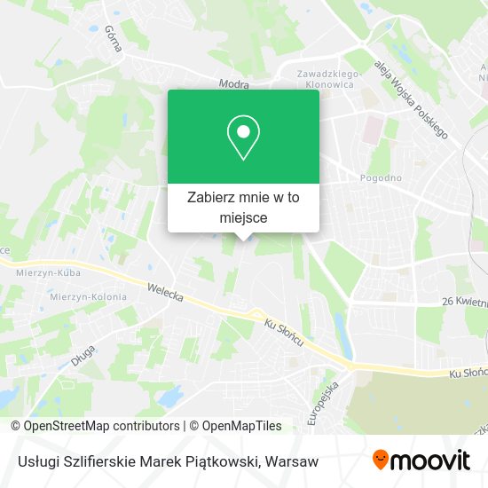 Mapa Usługi Szlifierskie Marek Piątkowski