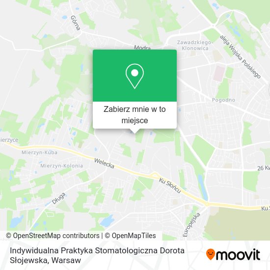 Mapa Indywidualna Praktyka Stomatologiczna Dorota Słojewska