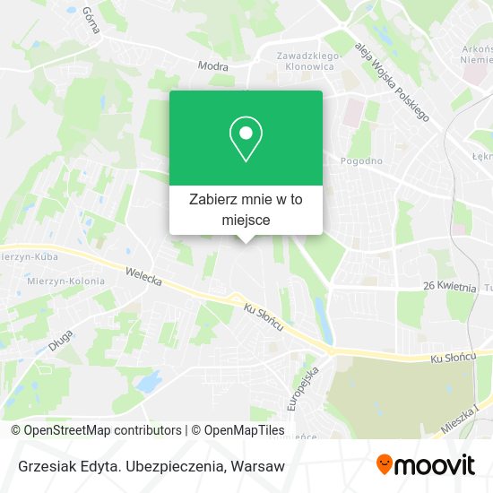 Mapa Grzesiak Edyta. Ubezpieczenia