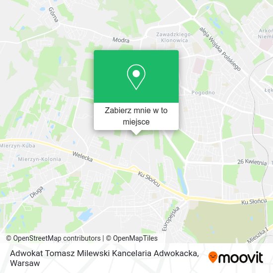 Mapa Adwokat Tomasz Milewski Kancelaria Adwokacka