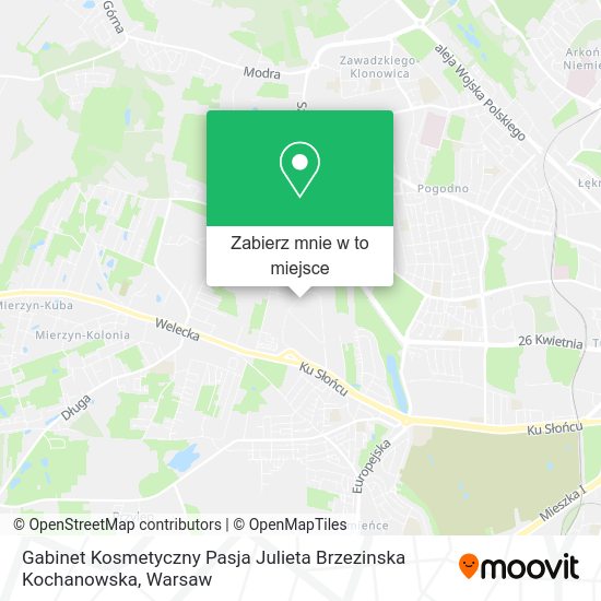 Mapa Gabinet Kosmetyczny Pasja Julieta Brzezinska Kochanowska