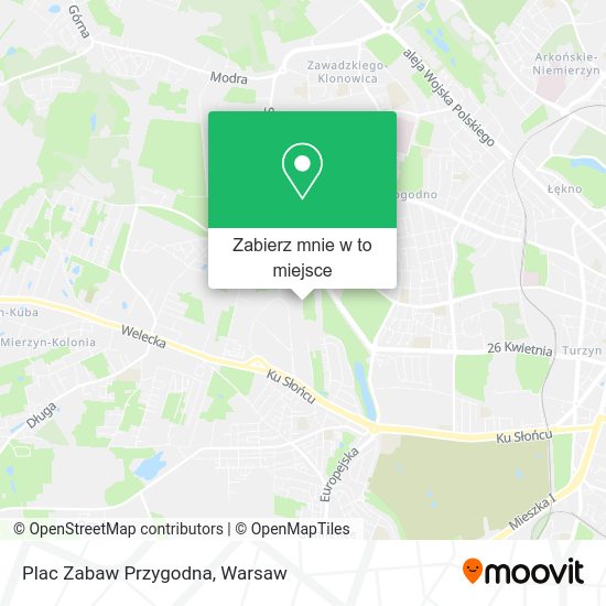 Mapa Plac Zabaw Przygodna