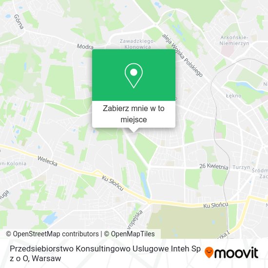 Mapa Przedsiebiorstwo Konsultingowo Uslugowe Inteh Sp z o O