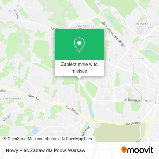 Mapa Nowy Plac Zabaw dla Psów