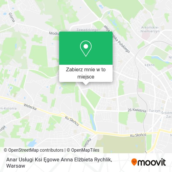 Mapa Anar Usługi Ksi Ęgowe Anna Elżbieta Rychlik