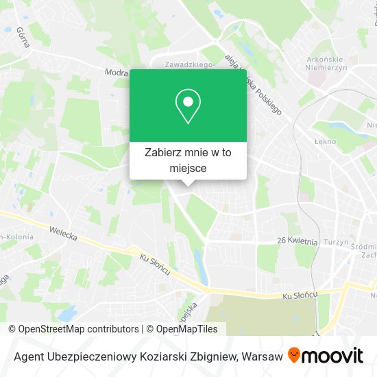 Mapa Agent Ubezpieczeniowy Koziarski Zbigniew