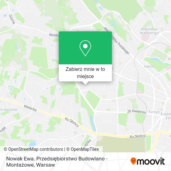 Mapa Nowak Ewa. Przedsiębiorstwo Budowlano - Montażowe