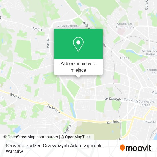 Mapa Serwis Urzadzen Grzewczych Adam Zgórecki