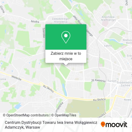 Mapa Centrum Dystrybucji Towaru Iwa Irena Wołągiewicz Adamczyk