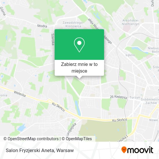 Mapa Salon Fryzjerski Aneta