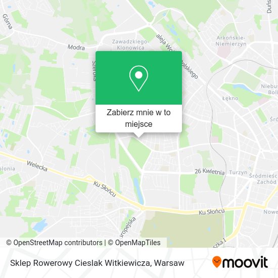 Mapa Sklep Rowerowy Cieslak Witkiewicza