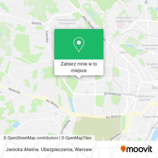 Mapa Janicka Alwina. Ubezpieczenia